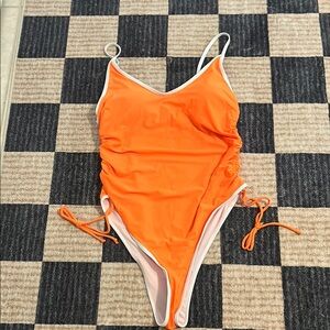 Orange One Piece Swimsuit